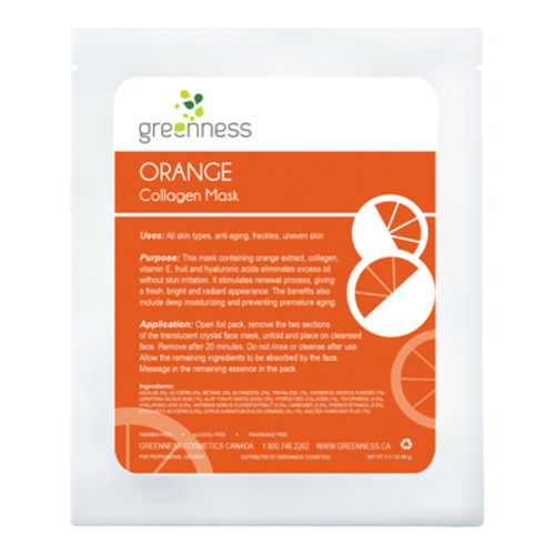 Greeness Cosmetics Orange Collagen Mask, 90g/3.2 oz
