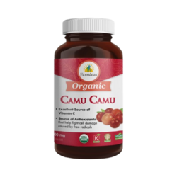 Org Camu Camu 550mg on white background