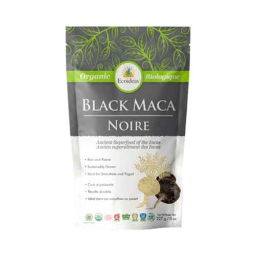 Ecoideas Organic Black Maca, 227g/8.01 oz Ecoideas Organic Black Maca on white background