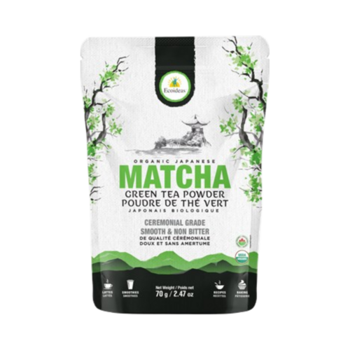 Ecoideas Organic Matcha Powder, 70g/2.47 oz Ecoideas Organic Matcha Powder on white background