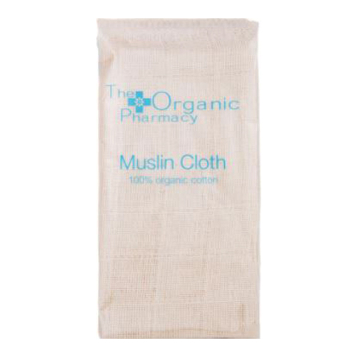 The Organic Pharmacy Organic Muslin Cloth, 1 piece The Organic Pharmacy Organic Muslin Cloth on white background