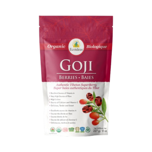 Ecoideas Organic Tibetan Goji Berries, 227g/8.01 oz Ecoideas Organic Tibetan Goji Berries on white background