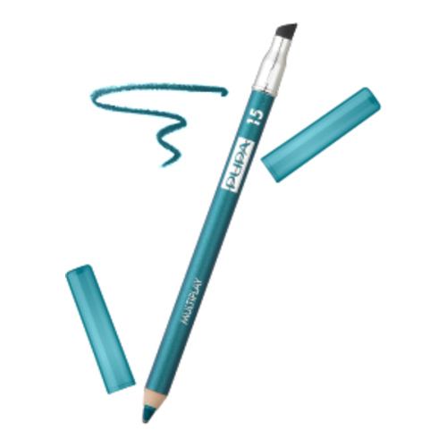 Pupa Multiplay 3 in 1 Eye Pencil - 60 Hyacinth Violet, 1 piece Pupa Multiplay 3 in 1 Eye Pencil - 02 Electric Green on white background
