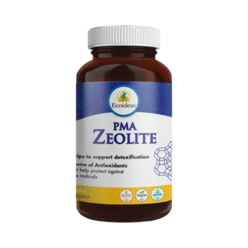 Ecoideas PMA Zeolite Powder on white background