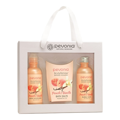 Pevonia Body Renew Peach and Vanilla Gift Set, 1 set Pevonia Body Renew Peach and Vanilla Gift Set on white background
