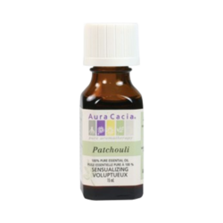 Patchouli Oil on white background