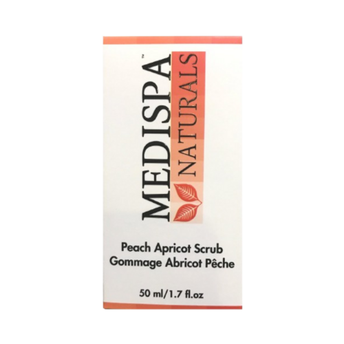 Medispa Naturals Peach Apricot Scrub on white background