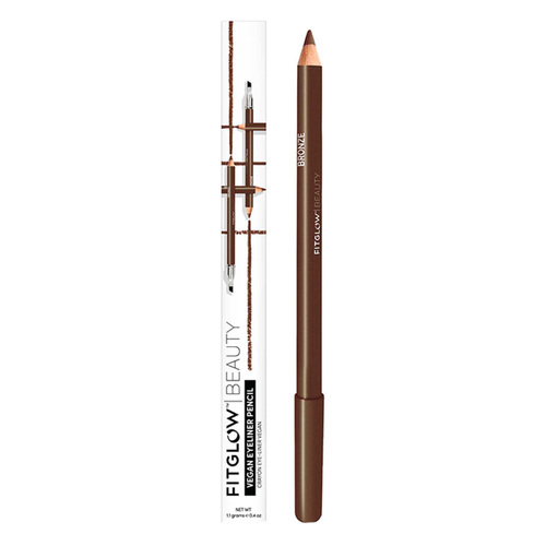 FitGlow Beauty Pencil Eye Liners - Bronze, 1.1g/0.04 oz FitGlow Beauty Pencil Eye Liners - Black on white background