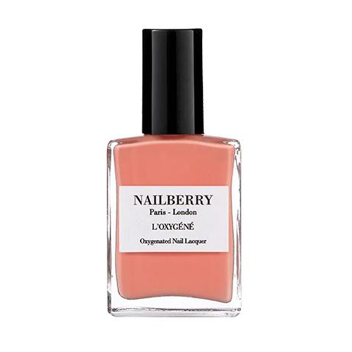 Nailberry Minty Fresh, 15ml/0.5 fl oz Nailberry Peony Blush on white background