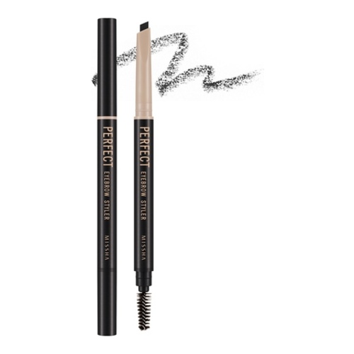 MISSHA Perfect Eyebrow Styler - Red Brown, 1 piece MISSHA Perfect Eyebrow Styler - Black on white background
