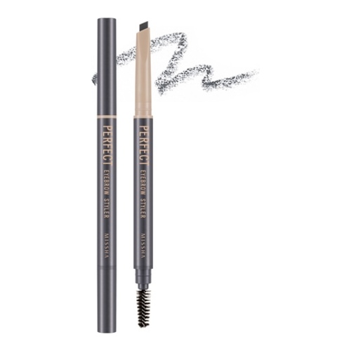 MISSHA Perfect Eyebrow Styler - Red Brown, 1 piece MISSHA Perfect Eyebrow Styler - Black on white background