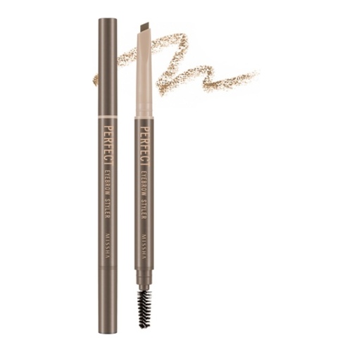 MISSHA Perfect Eyebrow Styler - Red Brown, 1 piece MISSHA Perfect Eyebrow Styler - Black on white background