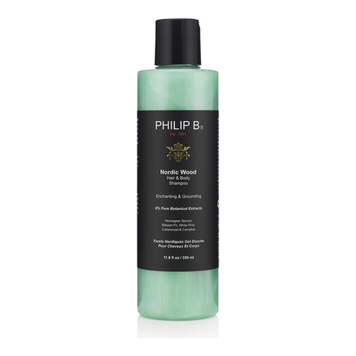 Philip B Botanical Nordic Wood Hair + Body Shampoo on white background