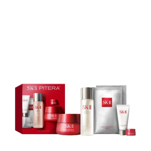 SK-II Pitera Anti Aging Set on white background