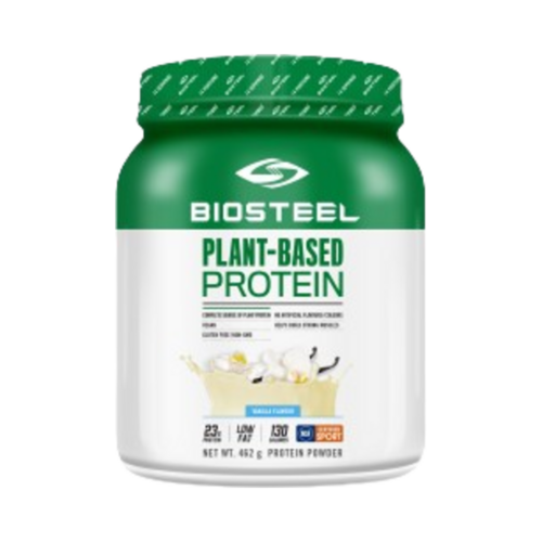 BioSteel Plant-Based Protein Vanilla on white background