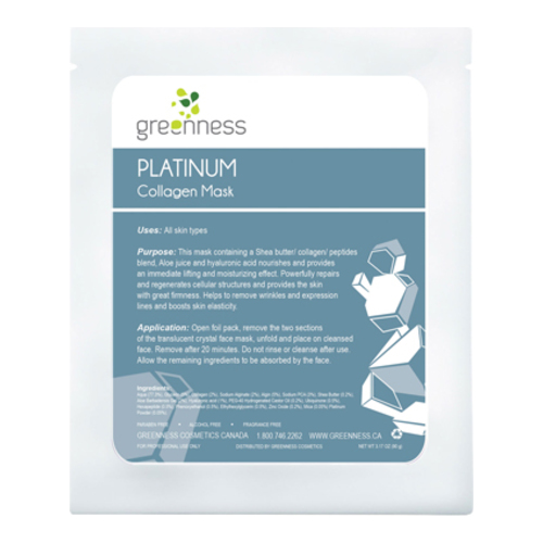 Greeness Cosmetics Platinum Collagen Mask, 90g/3.2 oz Greenness Cosmetics Platinum Collagen Mask on white background