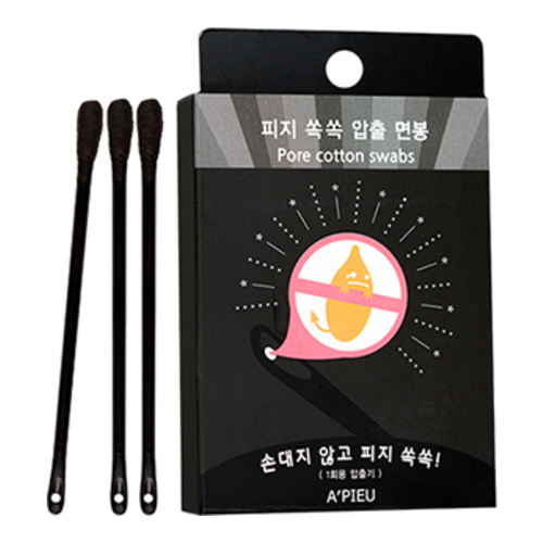 A'PIEU Pore Cotton Swab - 1 Pack (30pcs), 1 piece APIEU Pore Cotton Swab - 1 Pack (30pcs) on white background