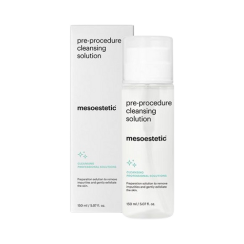 Mesoestetic Pre-procedure Cleansing Solution on white background