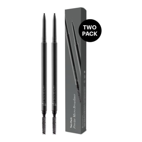 Glo Skin Beauty Precise Micro Browliner - Two Pack - Raven, 2 x 0.1g/0.03 oz Glo Skin Beauty Precise Micro Browliner - Two Pack - Ash on white background
