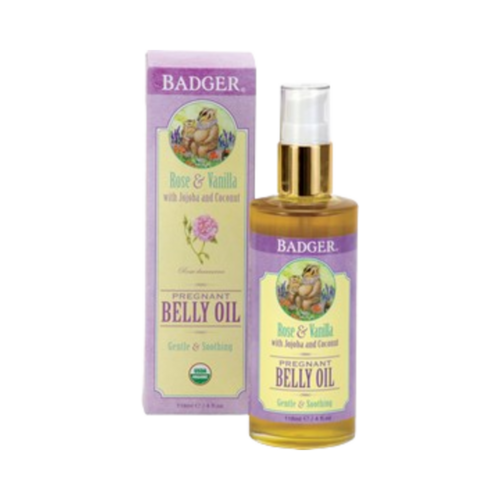 Badger Balms Pregnant Belly Oil on white background