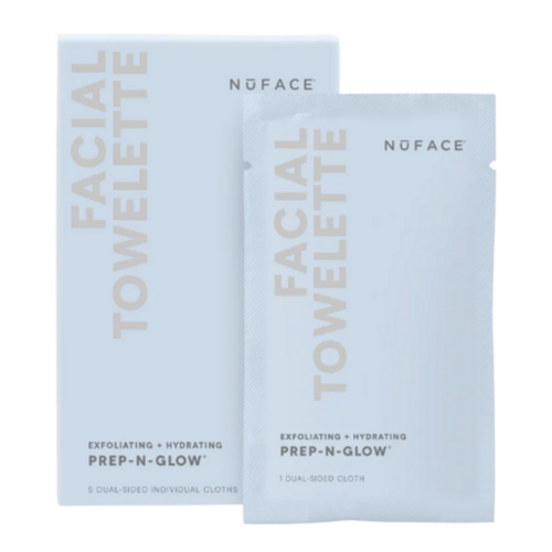 NuFace Prep-N-Glow Dual-Sided Cloths, 5 wipes