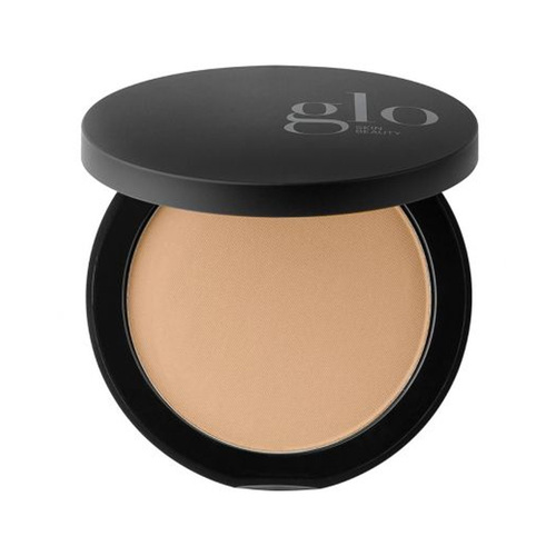 Glo Skin Beauty Pressed Base - Golden Dark, 10g/0.35 oz Glo Skin Beauty Pressed Base - Beige on white background