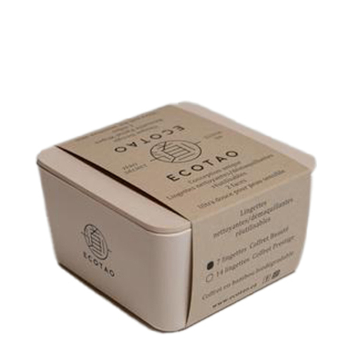 ECOTAO Prestige Boxed (Natural Beige), 14 wipes ECOTAO Prestige Boxed (Caviar Black) on white background
