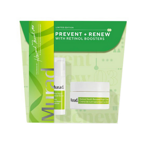 Murad Prevent + Renew With Retinol Boosters Gift Set Duo, 1 set Murad Prevent + Renew With Retinol Boosters Gift Set Duo on white background