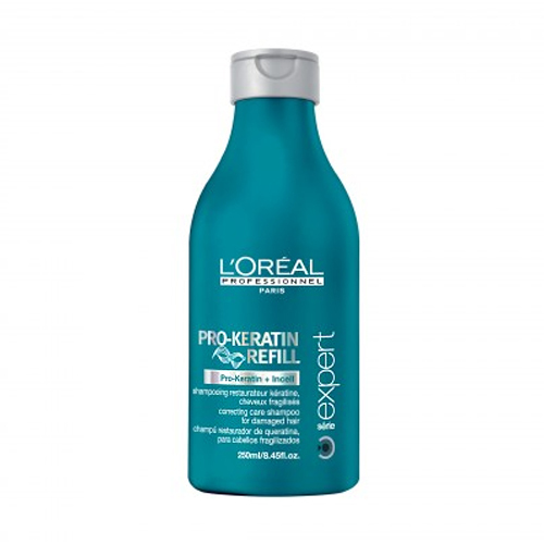 L'oreal Professional Paris Pro-Keratin Refill Correcting Care Shampoo, 250ml/8.5 fl oz Loreal Professional Paris Pro-Keratin Refill Correcting Care Shampoo on white background