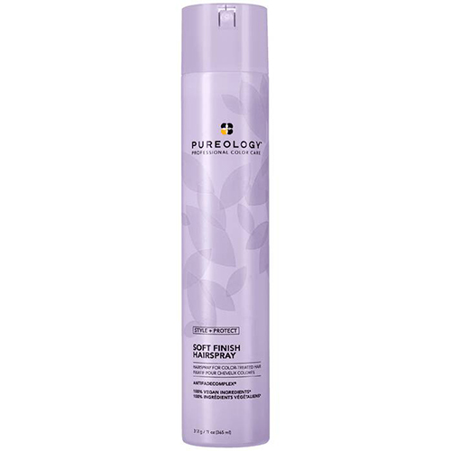 Pureology Style + Protect Soft Finish Hairspray on white background