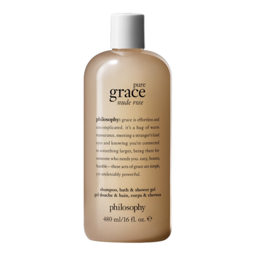 Philosophy Pure Grace Nude Rose Shower Gel, 480ml/16 fl oz Philosophy Pure Grace Nude Rose Shower Gel on white background