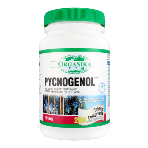 Organika Pycnogenol 50mg on white background