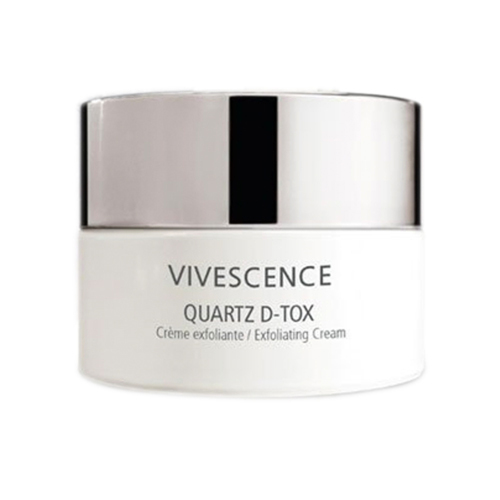 Vivescence Quartz D-tox Exfoliating Cream on white background
