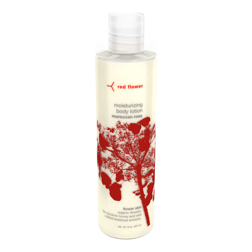 Red Flower Moisturizing Body Lotion - Moroccan Rose, 237ml/8 fl oz Red Flower Moisturizing Body Lotion - French Lavender on white background