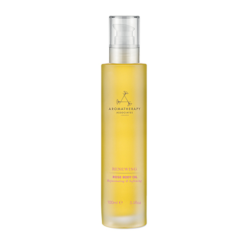 Aromatherapy Associates Renewing Rose Body Oil on white background
