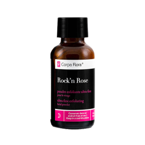 Corpa Flora ROCK'N ROSE Microexfoliating Powder, 30ml/1 fl oz Corpa Flora ROCKN ROSE Microexfoliating Powder on white background