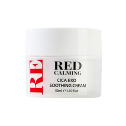 Red Calming Cica Exo  Soothing Cream on white background