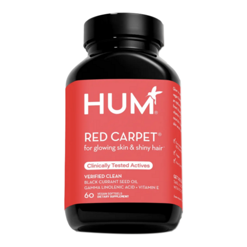 HUM Nutrition Red Carpet, 60 capsules HUM Nutrition Red Carpet on white background