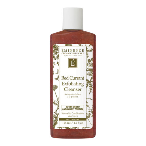 Eminence Organics Red Currant Exfoliating Cleanser on white background
