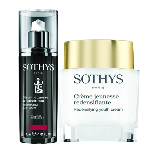 Sothys Redensifying Youth Cream + Reconstructive Youth Serum Duo on white background