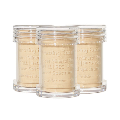 jane iredale Refill Canister for Amazing Base Refillable Brush - Warm Silk, 3 pieces jane iredale Refill Canister for Amazing Base Refillable Brush - Warm Silk on white background