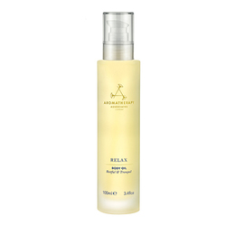 Relax Body Oil on white background