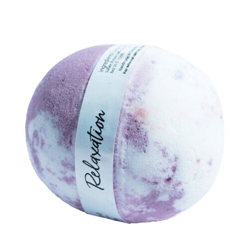 Happy Hippo Relaxation Lavender Bath Bomb, 155g/5.47 oz Happy Hippo Relaxation Lavender Bath Bomb on white background