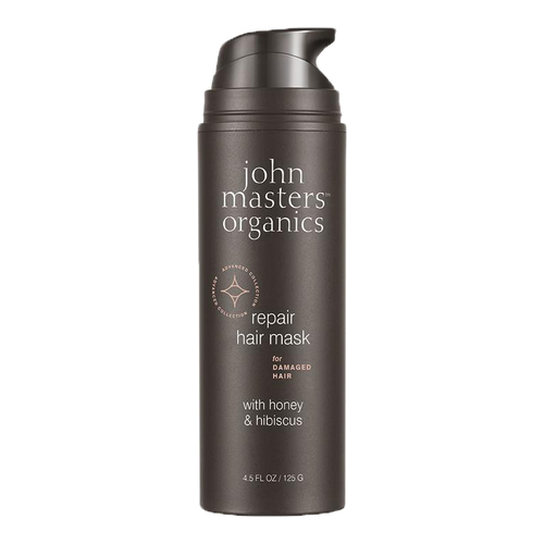 John Masters Organics Repair Hair Mask with Honey and Hibiscus on white background