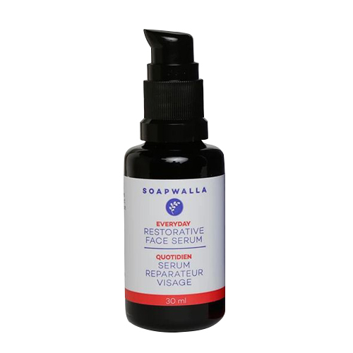 Soapwalla Restorative Face Serum on white background