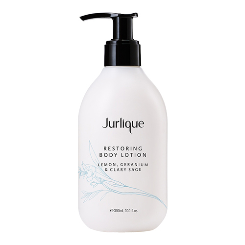 Jurlique Restoring Lemon, Geranium and Clary Sage Body Lotion on white background