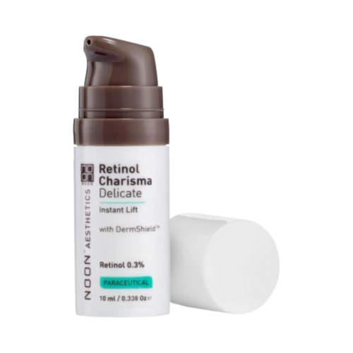 NOON Aesthetics Retinol Charisma Delicate 0.3%, 10ml/0.3 fl oz NOON Aesthetics Retinol Charisma Delicate 0.3% on white background