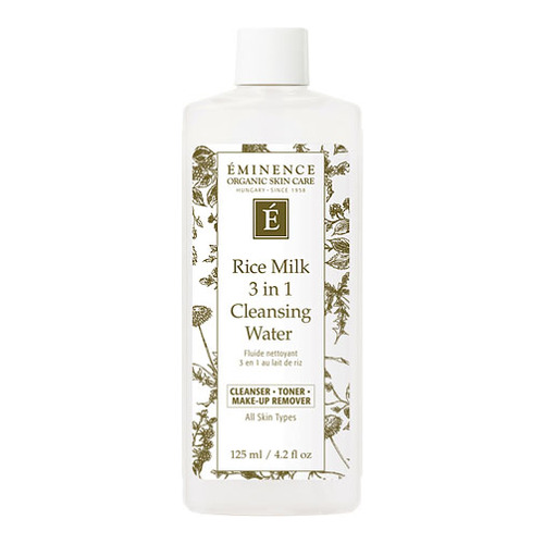 Eminence Organics Rice Milk 3 in 1 Cleansing Water on white background