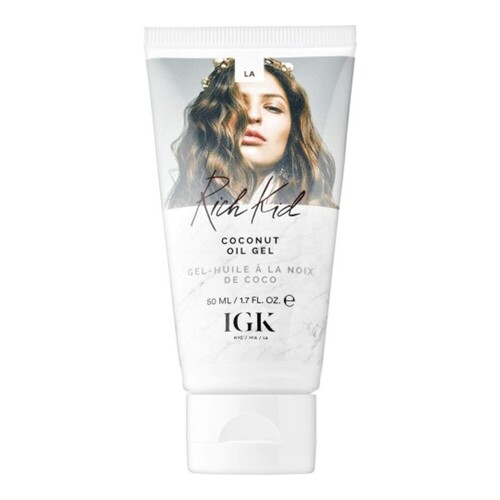 IGK Hair Rich Kid Coconut Oil Gel, 50ml/1.7 fl oz IGK Hair Rich Kid Coconut Oil Gel on white background