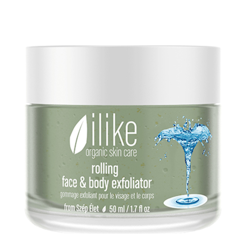 ilike Organics Rolling Face and Body Exfoliator, 50ml/1.7 fl oz ilike Organics Rolling Face and Body Exfoliator on white background